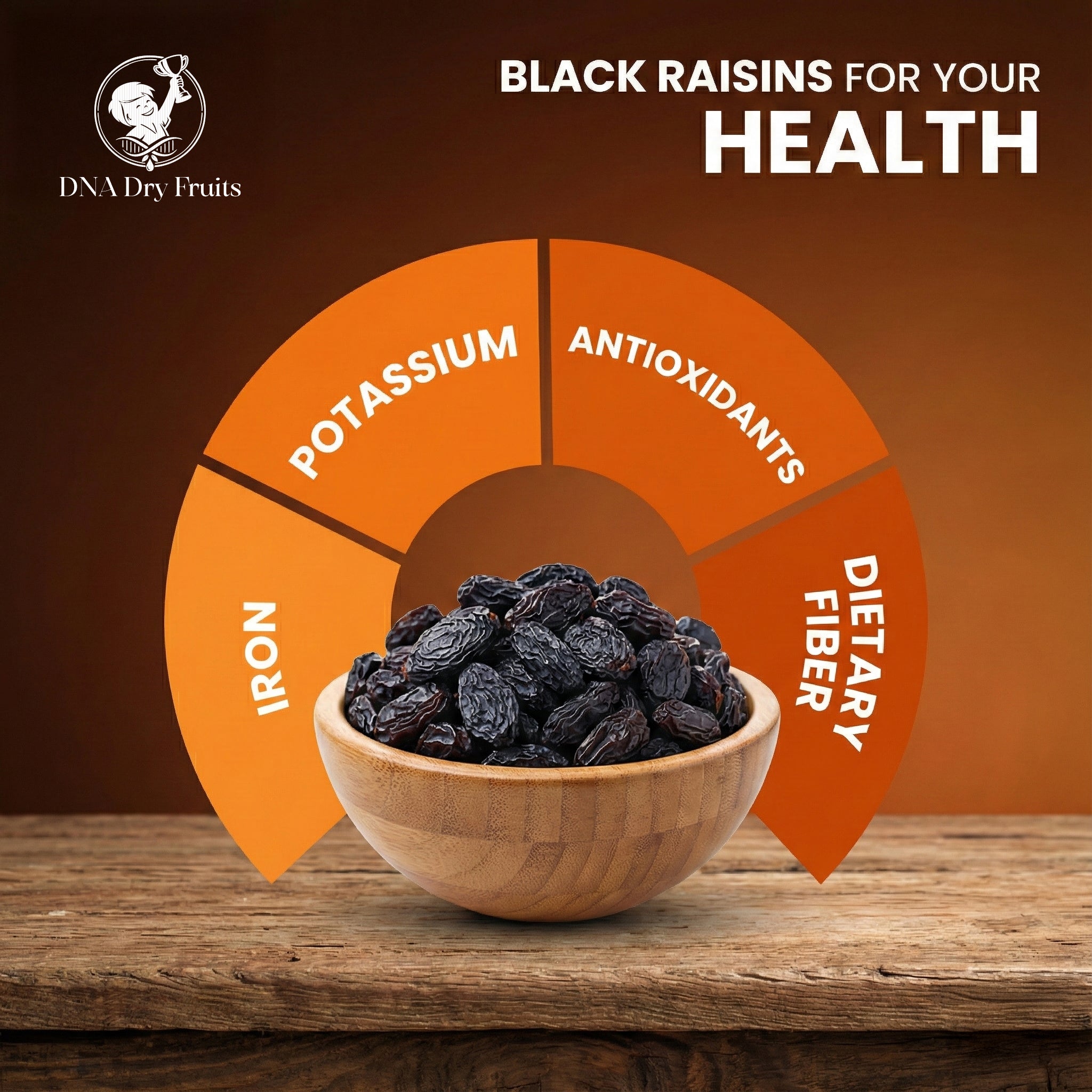 Dried Black Raisins (250gm)