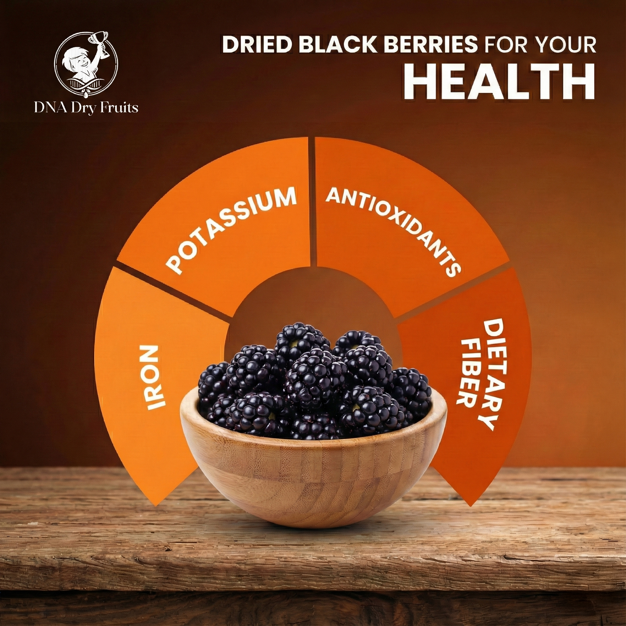 Dried Black Berries (250gm)