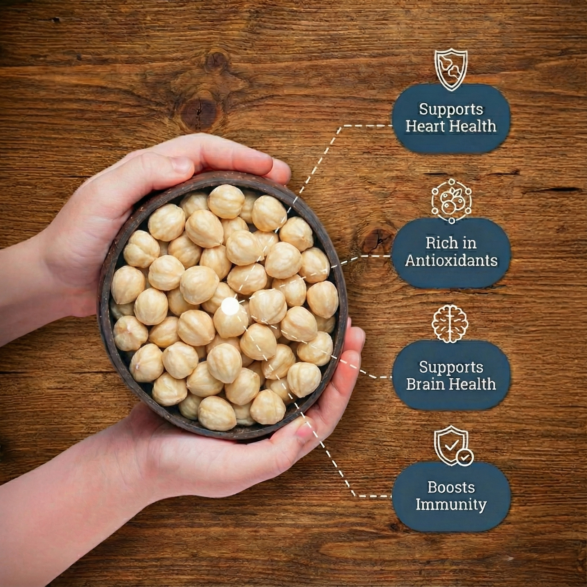 Buttery Hazel Nuts (250gm)